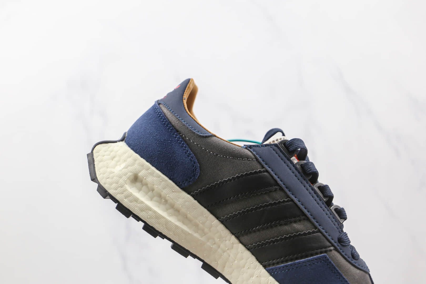 阿迪达斯Adidas RETROPY E5纯原版本三叶草厚底藏蓝色爆米花跑鞋原盒原标 货号：GX4565