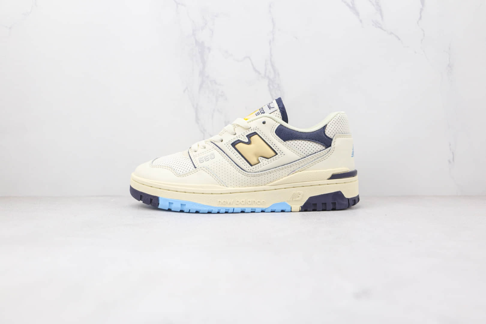 新百伦New Balance 550纯原版本米白蓝黄复古慢跑鞋原楦头纸板打造 货号：BB550RP1