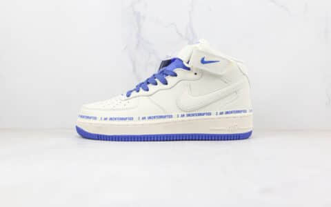 耐克Nike Air Force 1’07 Mid纯原版本中帮空军一号白蓝色马克笔3M反光板鞋内置气垫 货号：NU3060-686