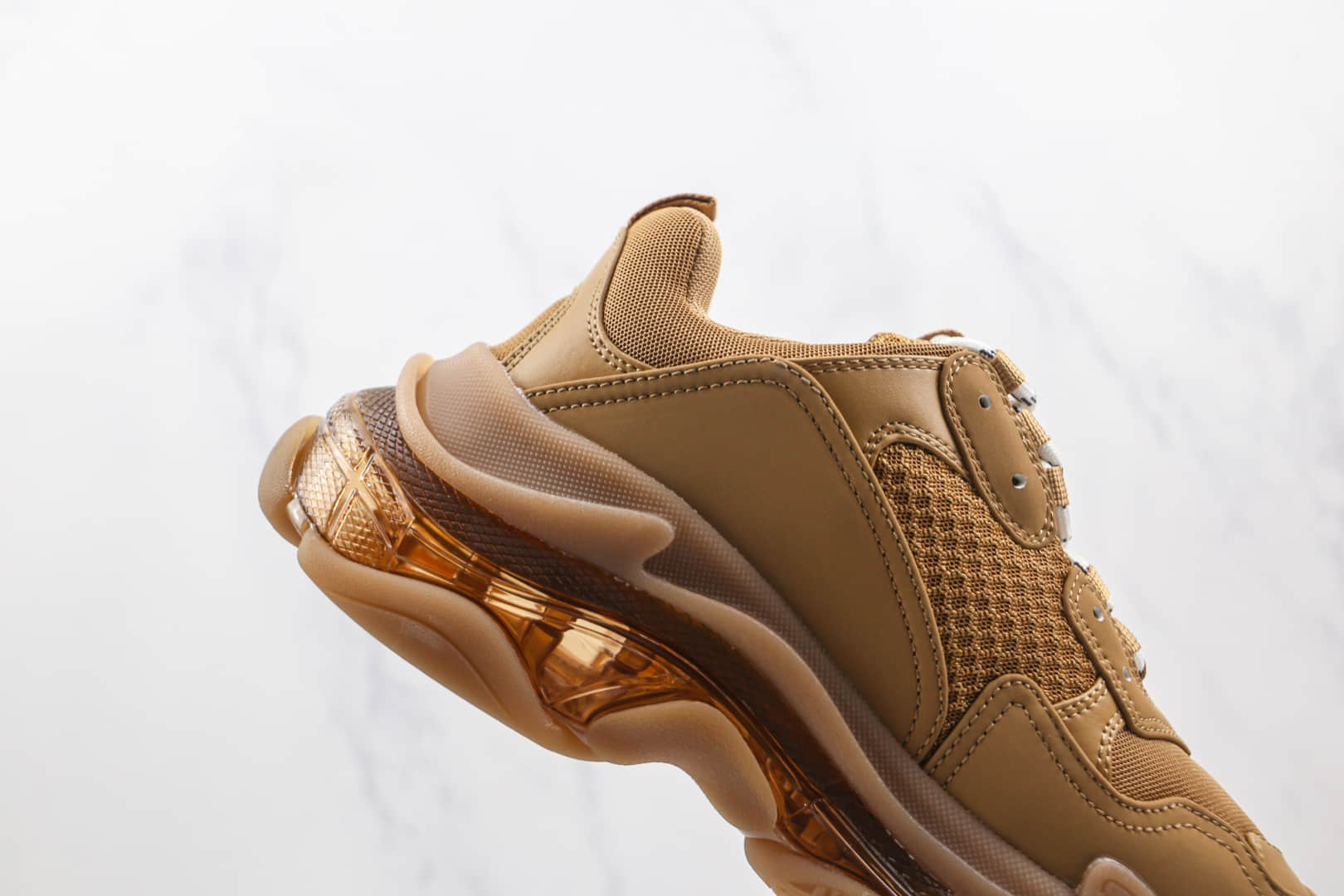 巴黎世家Balenciaga Triple S纯原版本二代棕色气垫鞋复古老爹鞋原档案数据开发