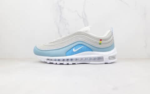 耐克NIKE Air Max 97纯原版本白蓝色Max97气垫鞋原档案数据开发 货号：921826-101