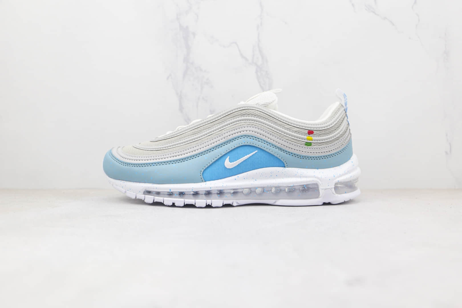 耐克NIKE Air Max 97纯原版本白蓝色Max97气垫鞋原档案数据开发 货号：921826-101