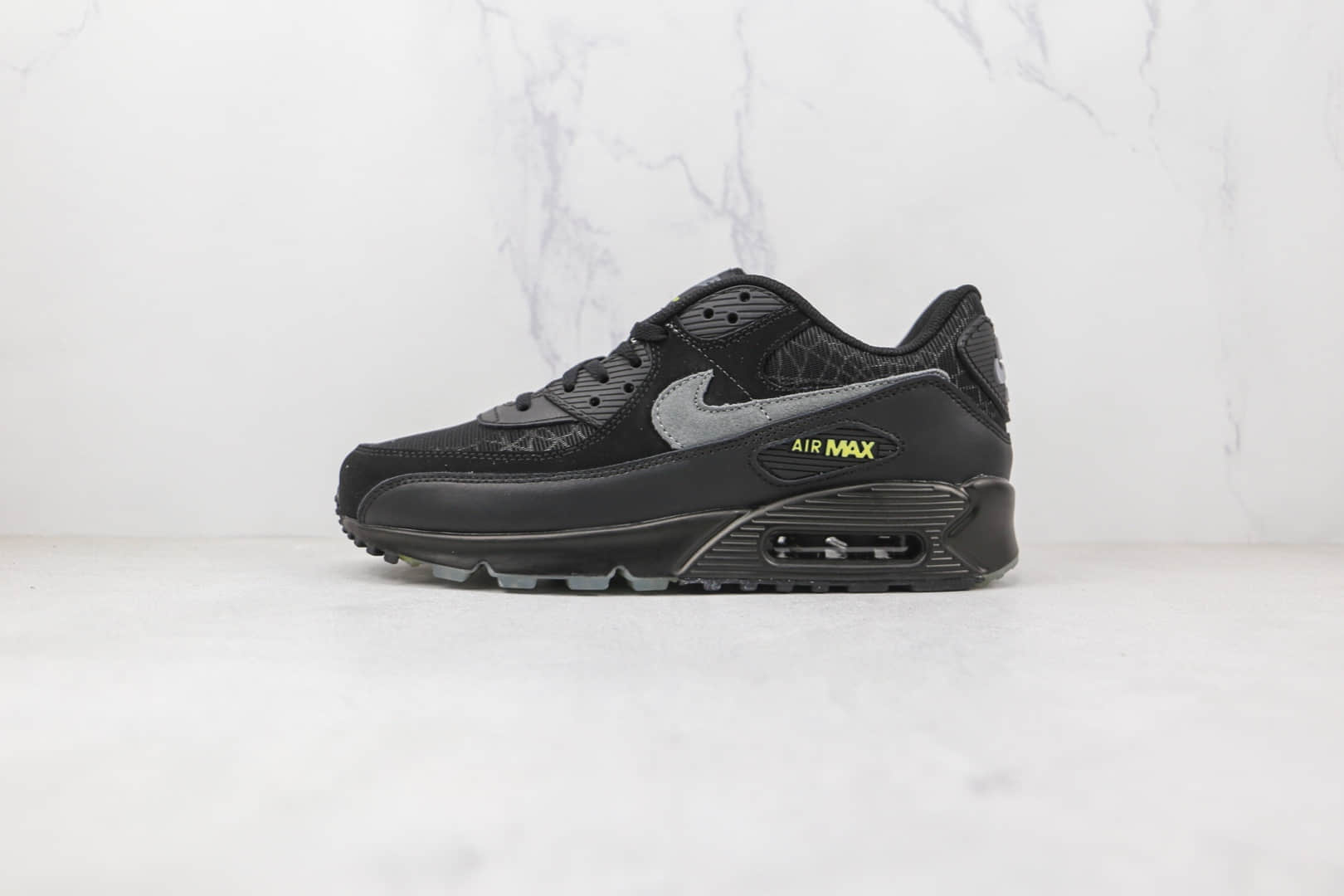 耐克Nike Air Max 90纯原版本黑武士蜘蛛网Max90气垫鞋原档案数据开发 货号：DC3892-001