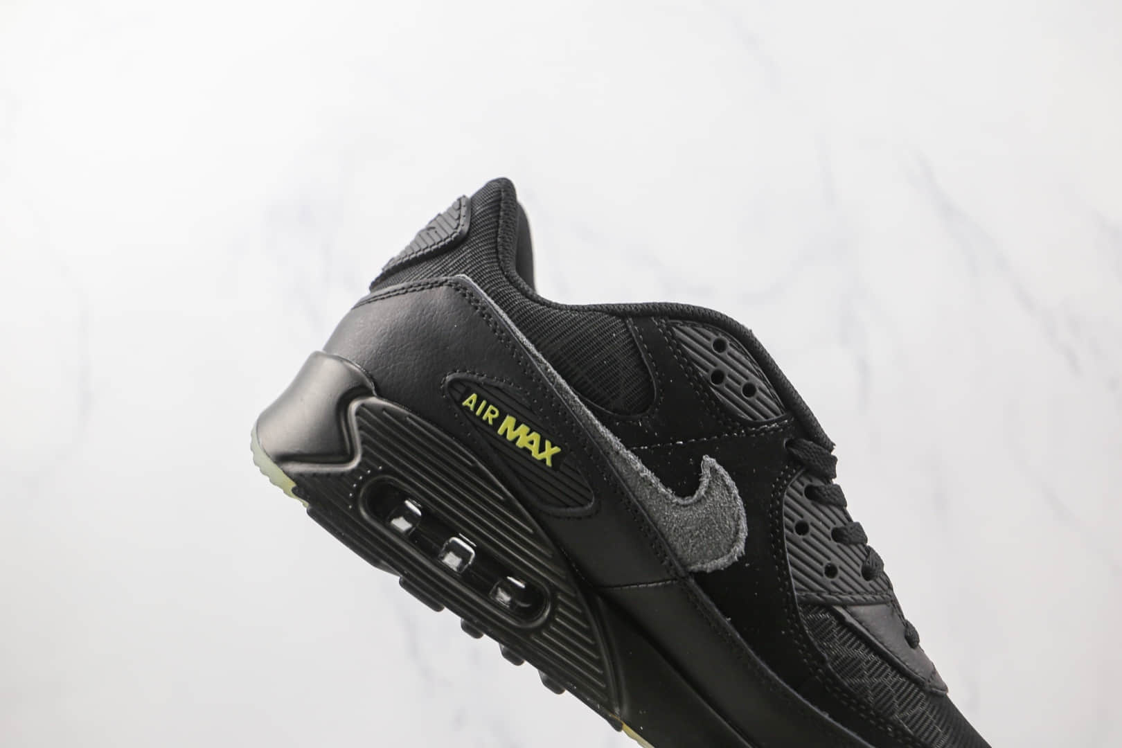 耐克Nike Air Max 90纯原版本黑武士蜘蛛网Max90气垫鞋原档案数据开发 货号：DC3892-001