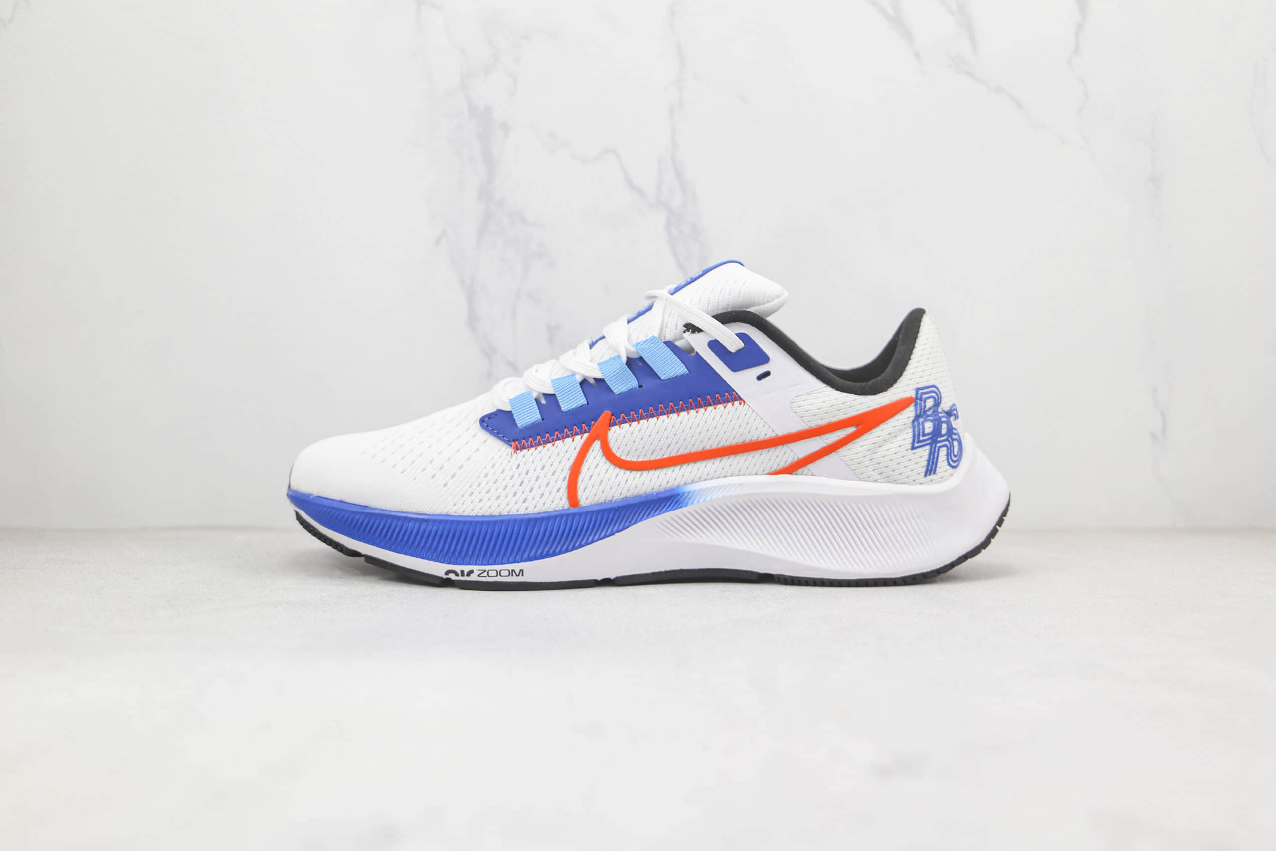 耐克Nike Air Zoom Pegasus 38纯原版本登月38代白蓝橙色慢跑鞋原楦头纸板打造 货号：DQ8575-100