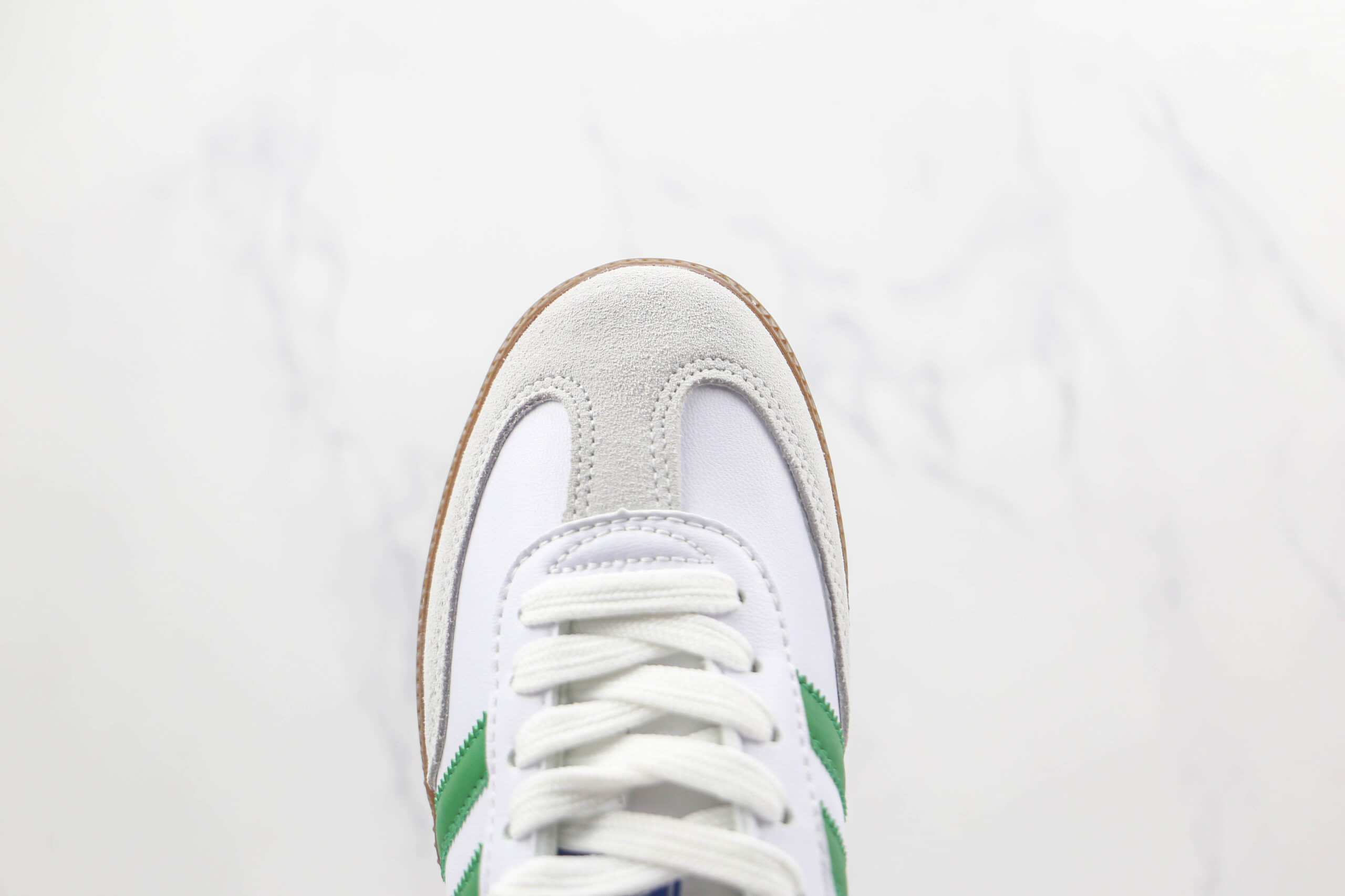 阿迪达斯Adidas Samba Vegan纯原版本桑巴白绿色板鞋原档案数据开发 货号：EF6552