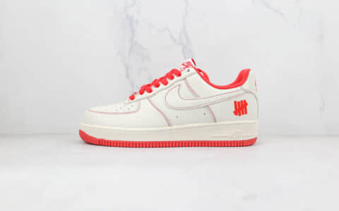 耐克Nike Air Force 1 07 Low纯原版本低帮空军一号undefeated联名款白红色板鞋内置气垫 货号：UN1315-801