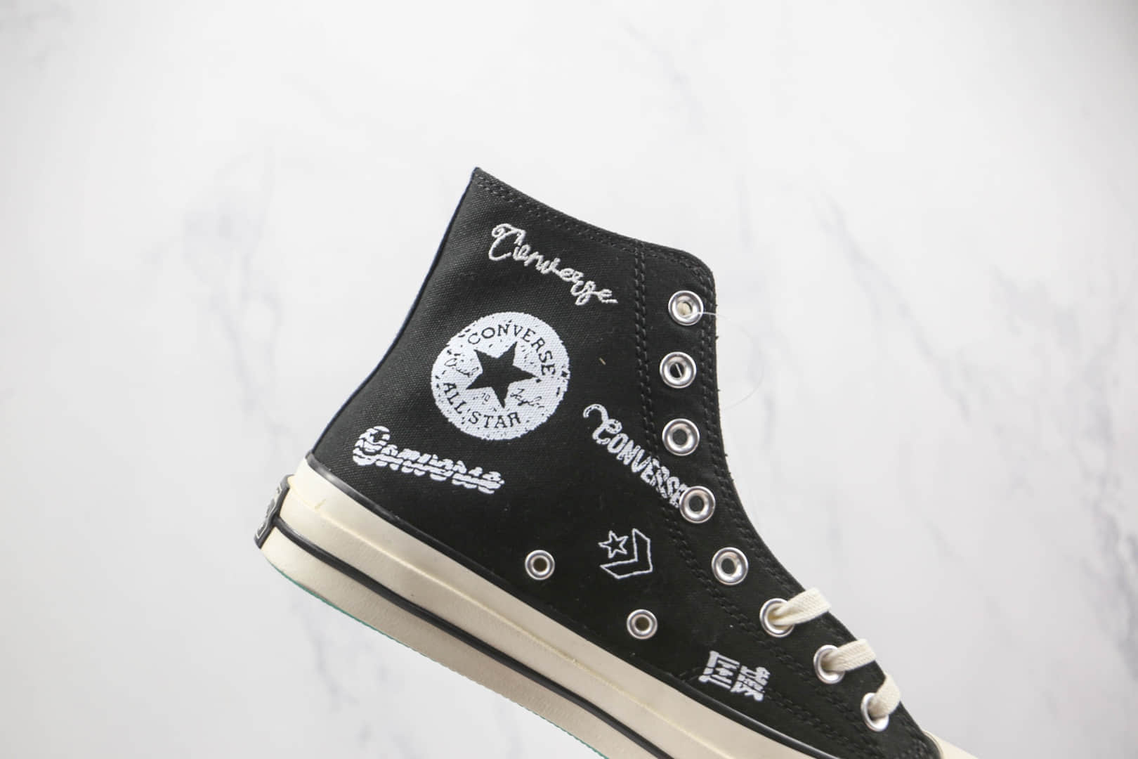 匡威Converse Chuck 1970s公司级版本高帮2022春季花体文字硫化帆布鞋原档案数据开发 货号：166486C