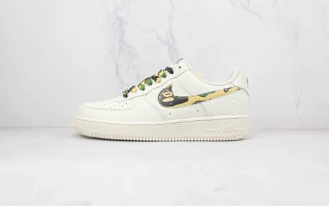 耐克Nike Air Force 1 07 Low bape纯原版本低帮空军一号bape迷彩配色板鞋原楦头纸板打造 货号：AA1365-118