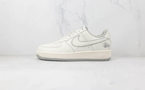 耐克Nike Air Force 1’07 Low纯原版本低帮空军一号斯图西联名款白灰色板鞋原楦头纸板打造 货号：UN1815-802