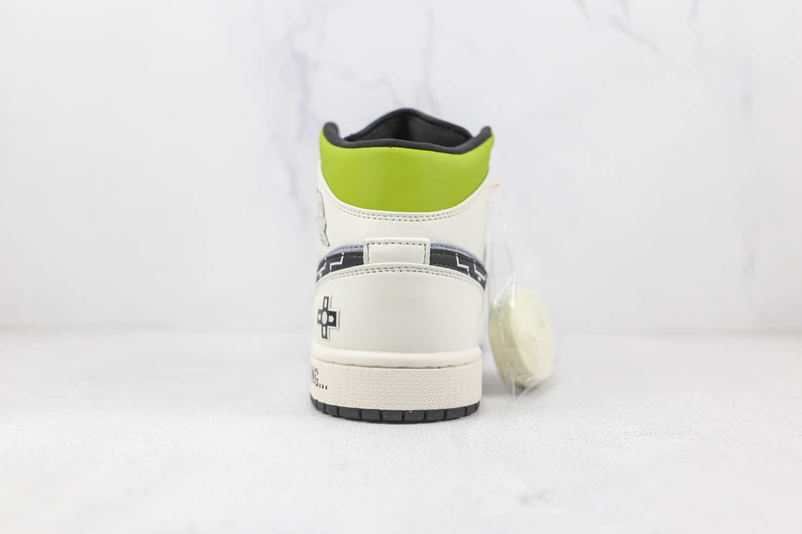 乔丹Air Jordan 1 Mid纯原版本中帮AJ1电玩主题系列白黑雾霾蓝绿游戏印花板鞋原盒原标 货号：554725-170