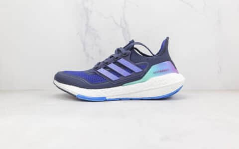 阿迪达斯adidas ultra boost 2021纯原版本黑蓝色UB7.0爆米花跑鞋原楦头纸板打造 货号：GY1332