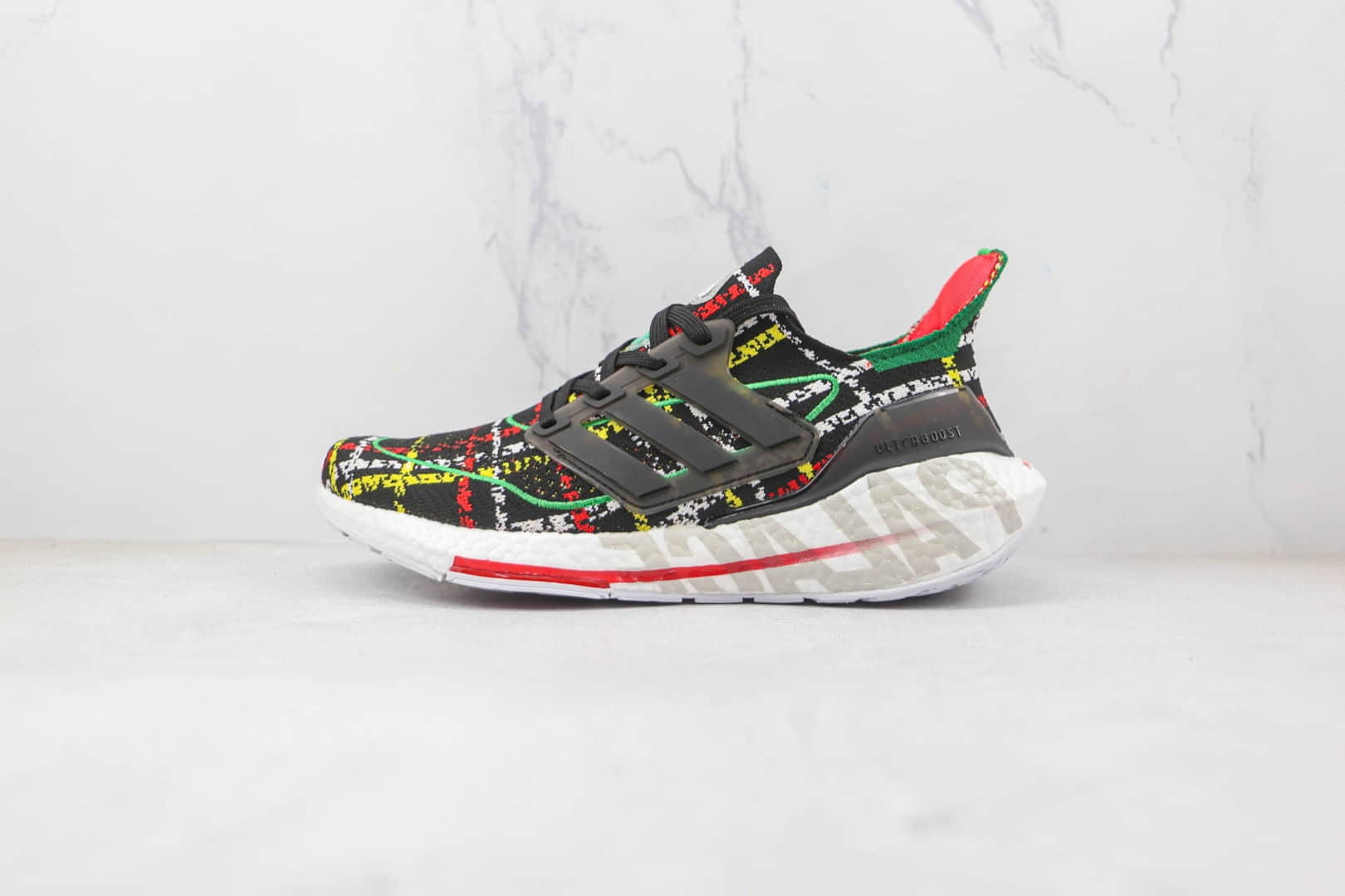 阿迪达斯Adidas ultra boost 2021纯原版本彩色印花UB7.0爆米花跑鞋原档案数据开发 货号：GY5555