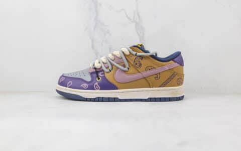 耐克Nike Dunk Low Retro纯原版本低帮DUNK紫棕拼接腰果花配色板鞋原楦头纸板打造 货号：DD1391-700