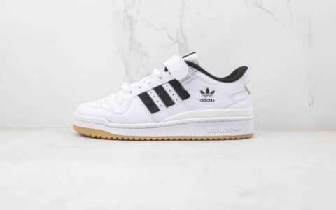 阿迪达斯adidas originals Forum 84 low纯原版本白黑Forum84复古板鞋原楦头纸板打造 货号：G25813