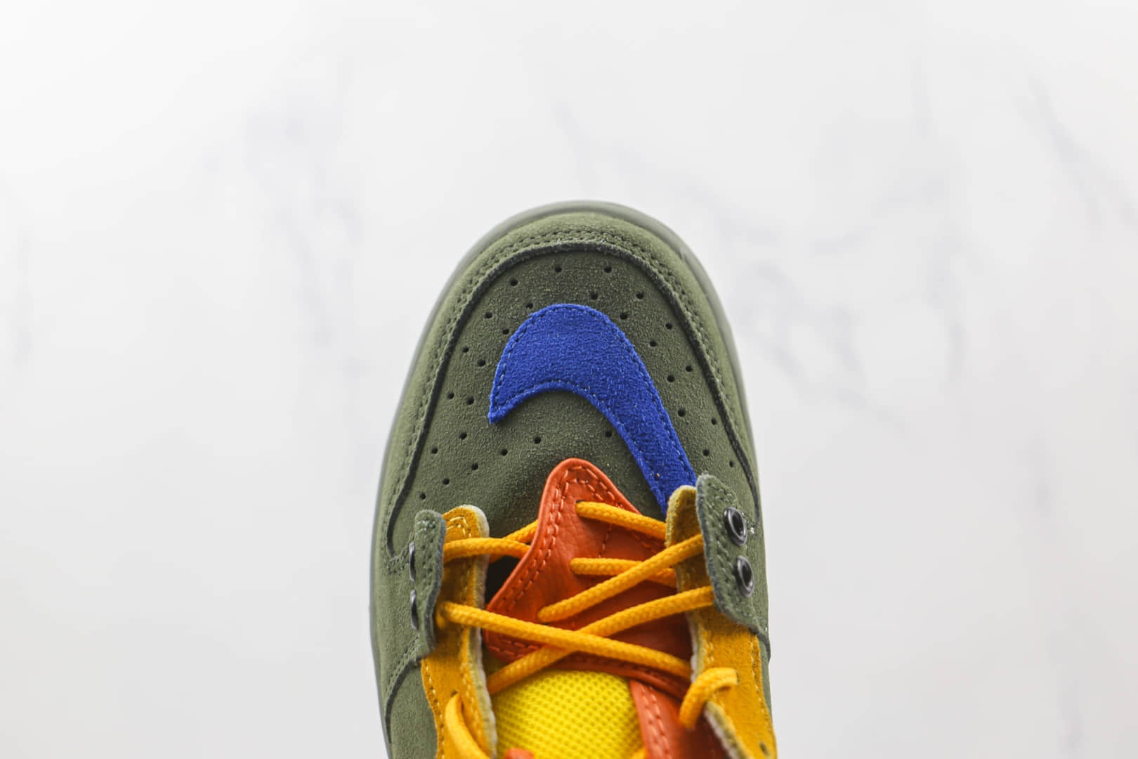 耐克Nike SB Dunk HIGH PRO纯原版本低帮SB DUNK断钩黄绿色板鞋原楦头纸板打造 货号：313170-341