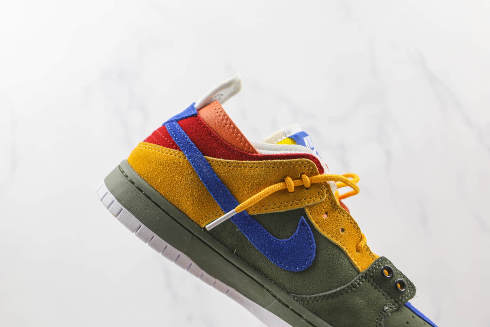 耐克Nike SB Dunk HIGH PRO纯原版本低帮SB DUNK断钩黄绿色板鞋原楦头纸板打造 货号：313170-341