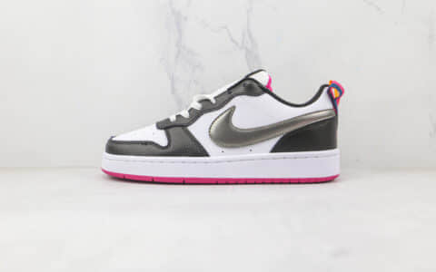 耐克Nike Court Borough Low 2 SE1纯原版本白银黑学院系列板鞋原盒原标 货号：DJ0040-100