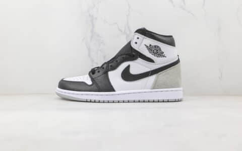 乔丹Air Jordan 1 high纯原版本高帮AJ1白灰色板鞋原楦头纸板打造原盒原标 货号：555065-108