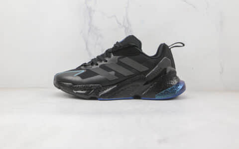 阿迪达斯Adidas Boost X9000L4纯原版本黑蓝色X9000复古爆米花跑鞋原楦头纸板打造 货号：GX1164