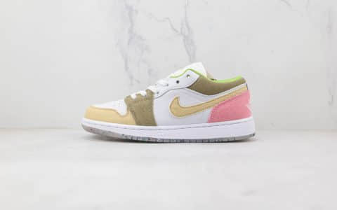 乔丹AIR JORDAN 1 LOW ES纯原版本低帮AJ1糖果色板鞋原档案数据开发 货号：DJ0341-100