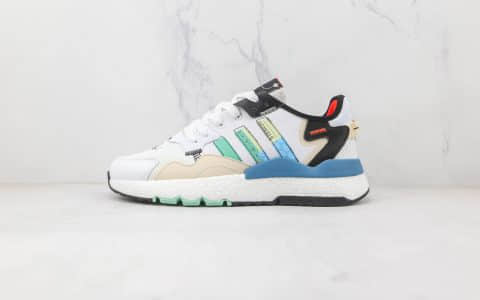 阿迪达斯Adidas Nite Jogger 2021 Boost纯原版本夜行者一代白色爆米花跑鞋原楦头纸板打造 货号：GW4229