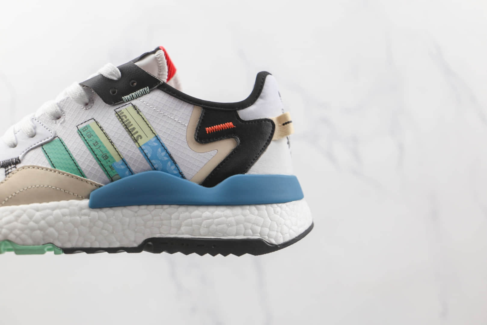 阿迪达斯Adidas Nite Jogger 2021 Boost纯原版本夜行者一代白色爆米花跑鞋原楦头纸板打造 货号：GW4229