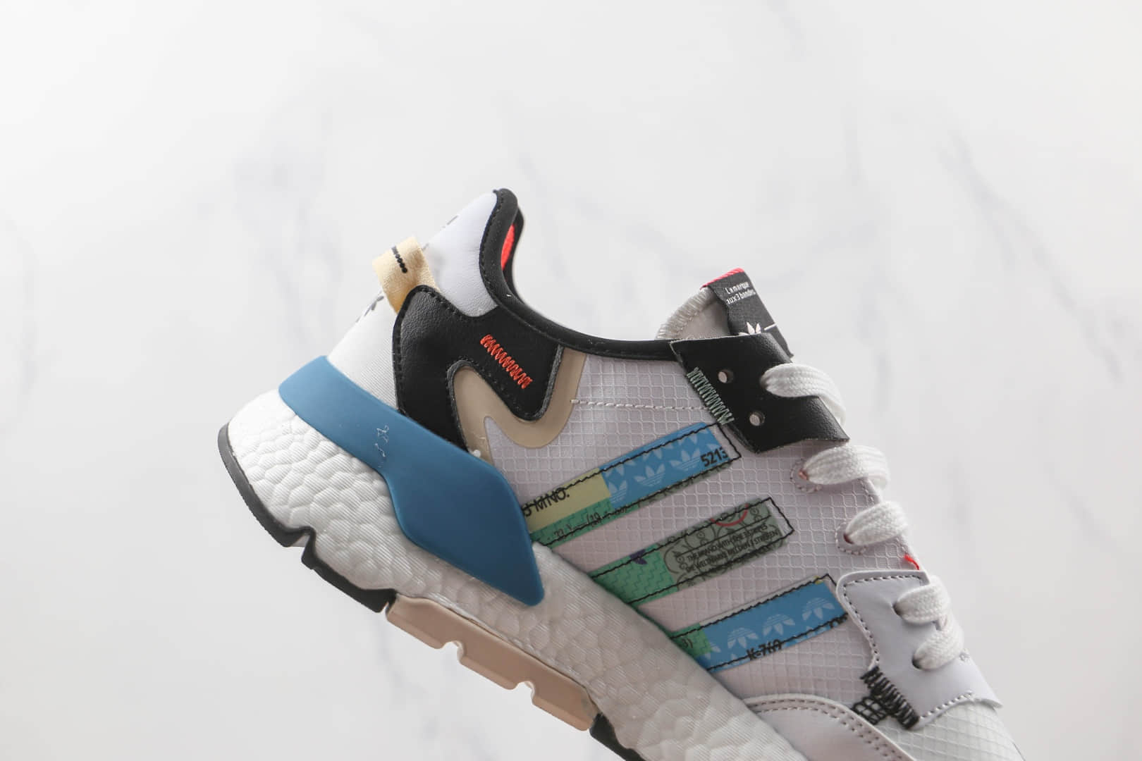 阿迪达斯Adidas Nite Jogger 2021 Boost纯原版本夜行者一代白色爆米花跑鞋原楦头纸板打造 货号：GW4229