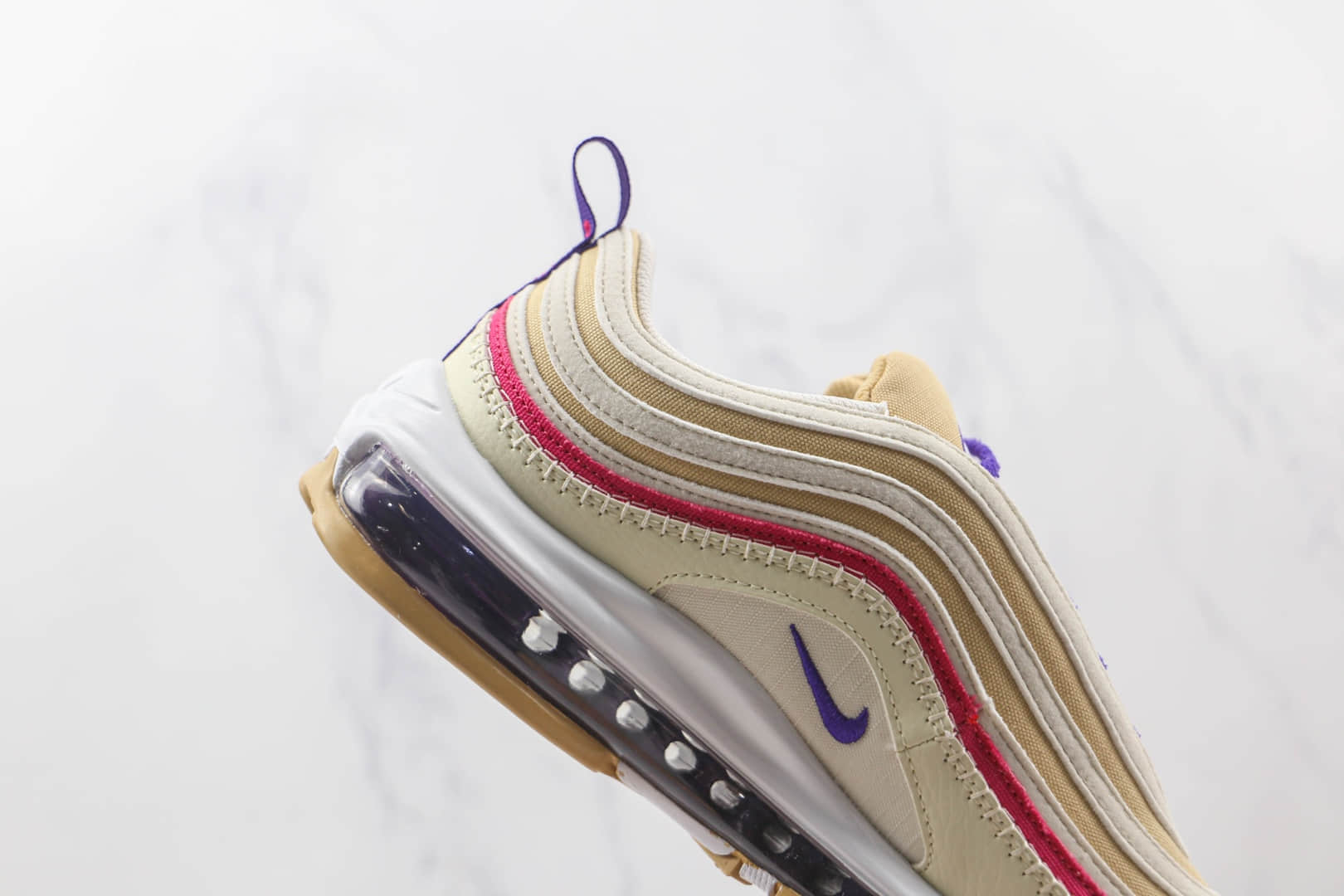 耐克NIKE Air Max 97纯原版本米紫刺绣Max97气垫鞋原楦头纸板打造原盒原标 货号：DH4759-200