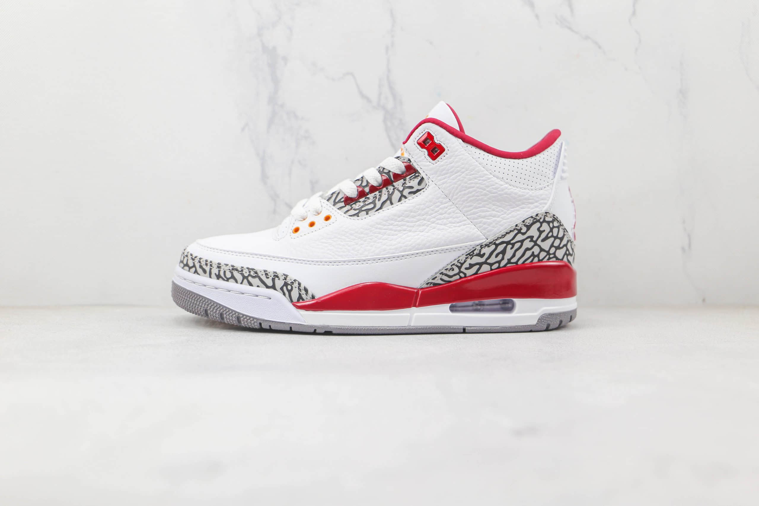 乔丹Air Jordan 3 Retro Cardinal纯原版本红雀AJ3白红灰水泥配色篮球鞋原档案数据开发 货号：CT8532-126