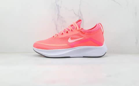 耐克Nike Zoom Fly 4 PG纯原版本粉红色Fly4碳板跑步鞋原楦头纸板打造 货号：CT2401-600