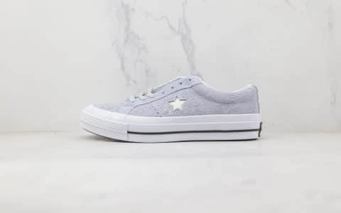 匡威Converse One Star公司级版本一星雾霾紫灰麂皮硫化板鞋原楦头纸板打造原盒原标