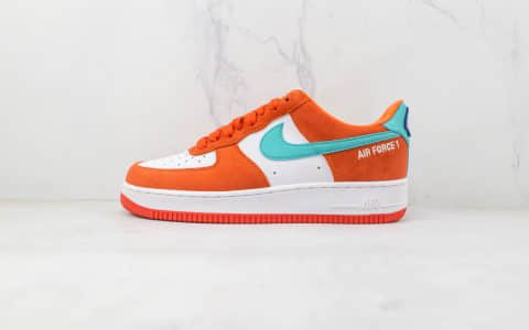 耐克Nike Air Force 1’07 Low纯原版本低帮空军一号白橙绿勾板鞋内置气垫 货号：DH7568-800