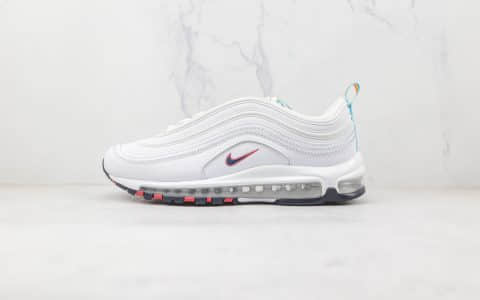 耐克NIKE Air Max 97纯原版本白蓝橙Max97气垫鞋原楦头纸板打造原盒原标 货号：DH1592-100