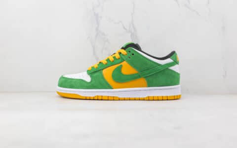 耐克NIKE SB DUNK LOW PRO纯原版本低帮SB DUNK黄绿板鞋原档案数据开发内置气垫 货号：304292-132