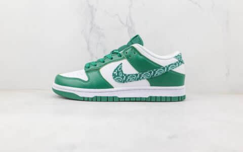 耐克Nike Dunk Low Green Paisley纯原版本低帮SB DUNK绿色佩斯利腰果花印花勾板鞋原盒原标 货号：DH4401-102