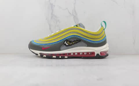 耐克Nike air max 97 se纯原版本灰黄色Max97气垫鞋原档案数据开发真小潘气垫 货号：DH4759-001Q