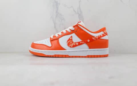 耐克Nike Dunk Low Orange Paisley纯原版本低帮DUNK橙色佩斯利腰果花印花钩板鞋内置气垫 货号：DH4401-103