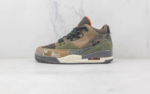 乔丹Air Jordan 3 Retro SE Patchwork纯原版本复古迷彩AJ3篮球鞋原楦头纸板打造　货号：DO1830-200