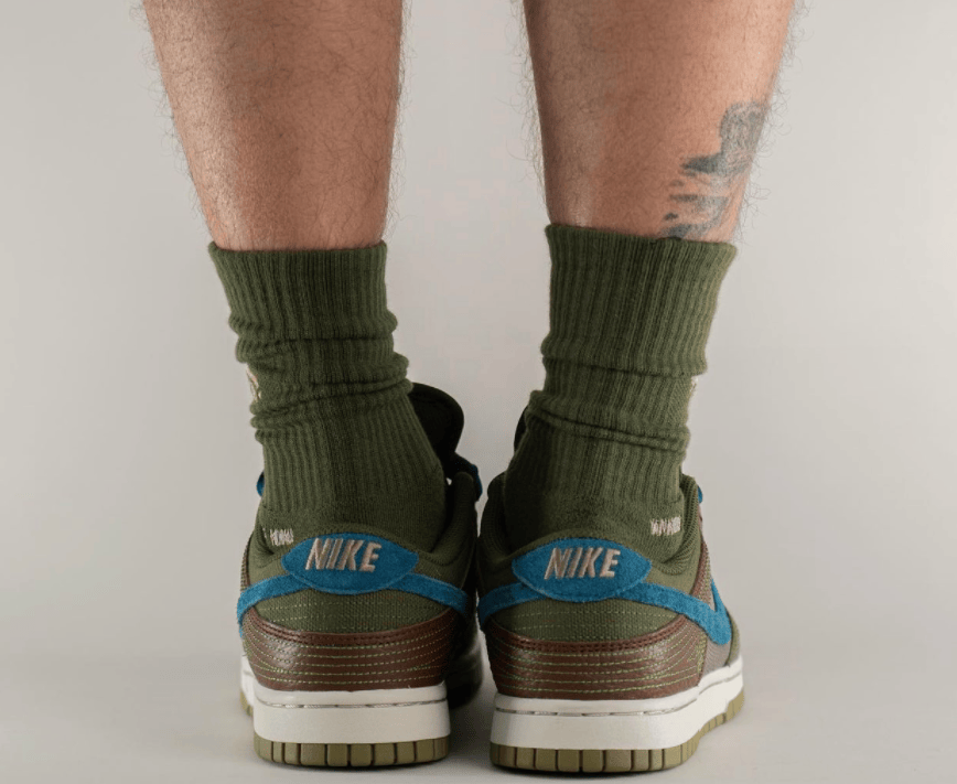 酷似“刺子绣”！全新Nike Dunk Low上脚图曝光！ 货号：DR0159-200