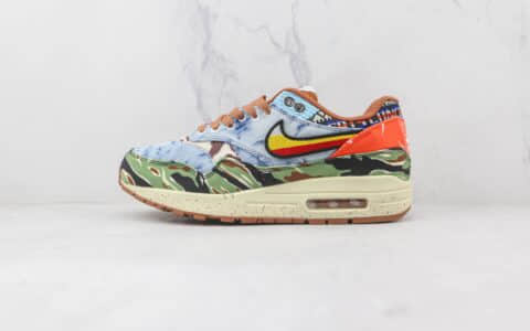 耐克Nike Air Max 1 x Concepts联名款纯原版本迷彩丹宁Max1气垫鞋原档案数据开发 货号：DN1803-900