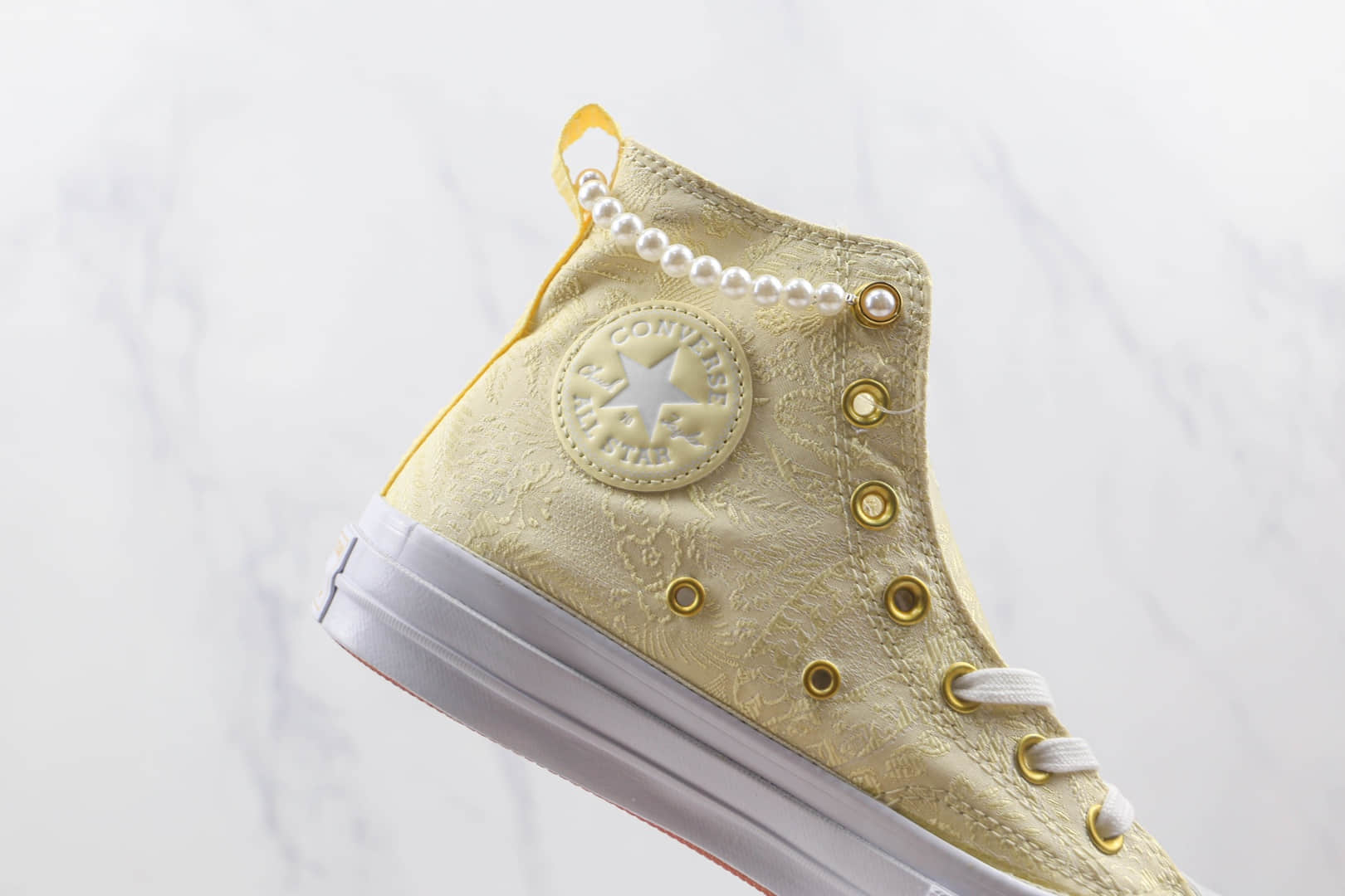 匡威Converse chuck 1970S公司级版本浅金色宫锁珠帘中国风系列硫化帆布鞋原楦头纸板打造 货号：173201C