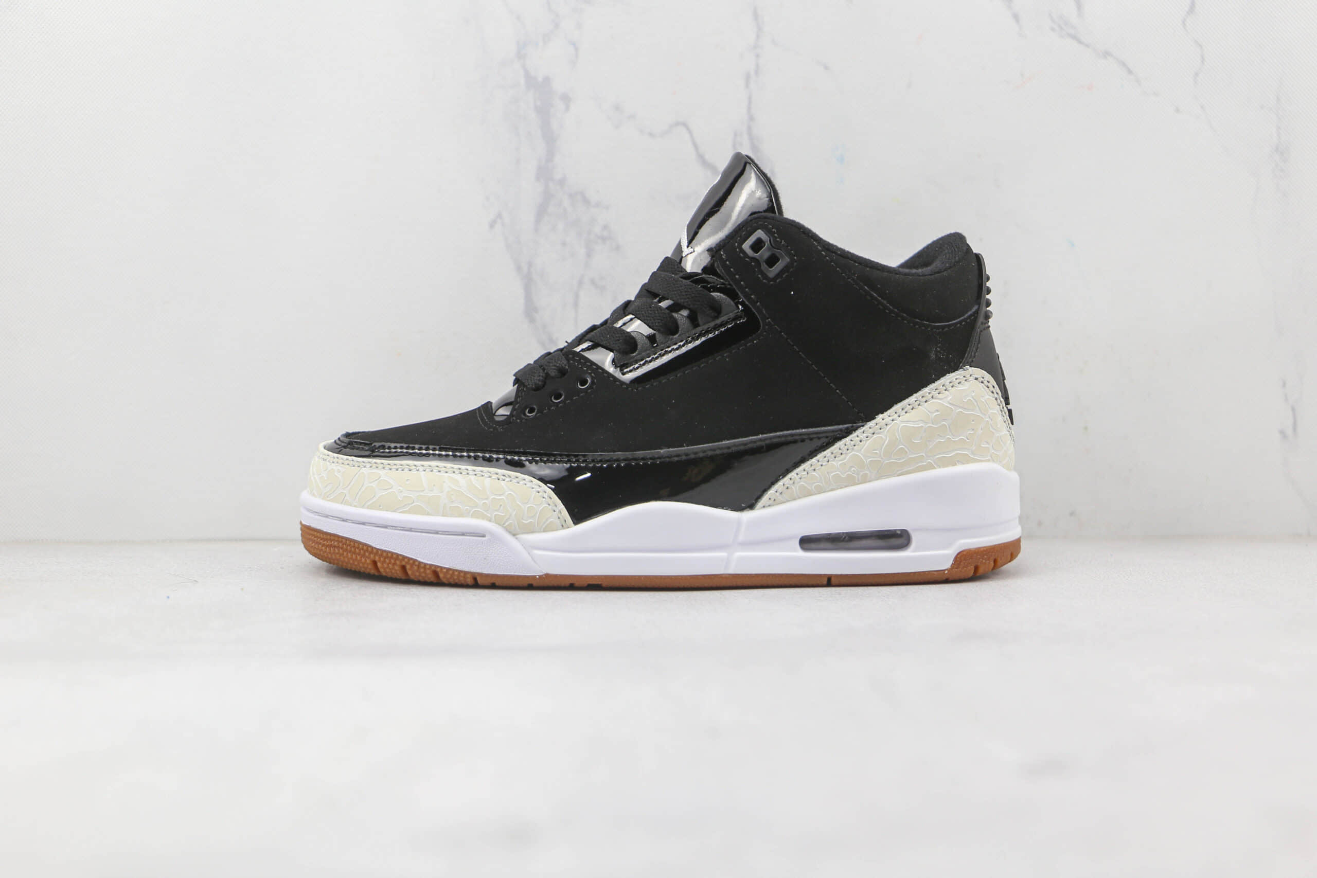 乔丹Air Jordan 3 Retro纯原版本米白黑爆裂纹AJ3篮球鞋原楦头纸板打造 货号：441140-002