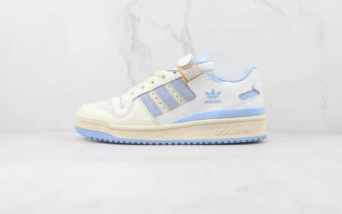 阿迪达斯Adidas originals Forum 84 low纯原版本魔术贴白蓝Forum84板鞋原楦头纸板打造 货号：GZ1893