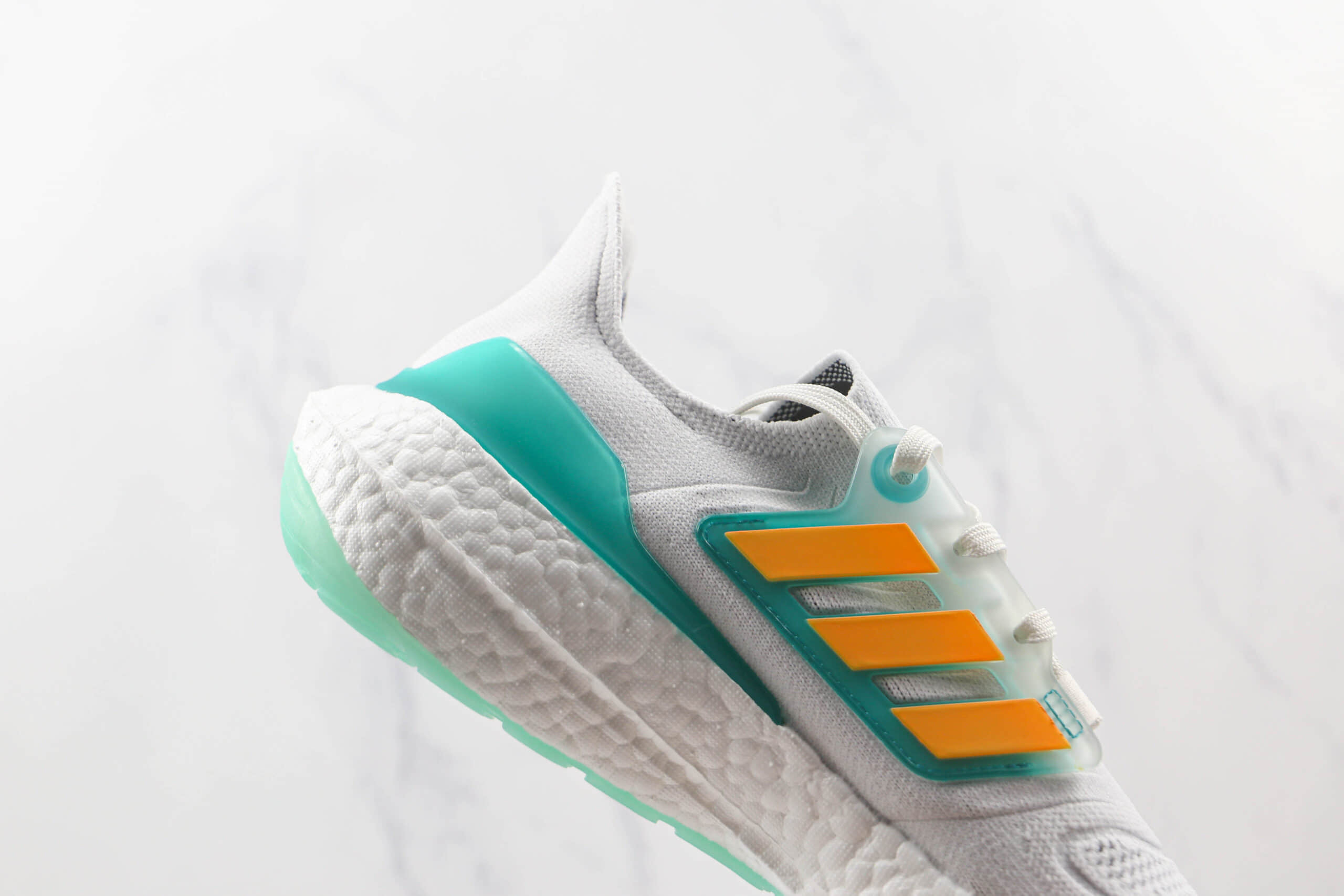 阿迪达斯Adidas Ultra Boost 22 Consortium纯原版本白绿橙色UB8.0爆米花跑鞋原档案数据开发 货号：GX5463