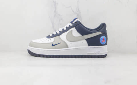 耐克Nike Air Force 1’07 Low纯原版本低帮空军一号巴黎灰蓝拼接板鞋内置气垫 货号：BS8872-055