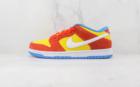 耐克Nike SB Dunk Low Pro纯原版本低帮SB DUNK辛普森黄橙色板鞋内置气垫 货号：BQ6817-602