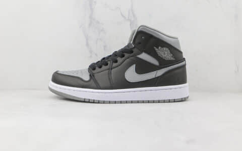 乔丹Air Jordan 1 Mid纯原版本中帮AJ1黑灰篮球鞋原档案数据开发 货号：BQ6472-007