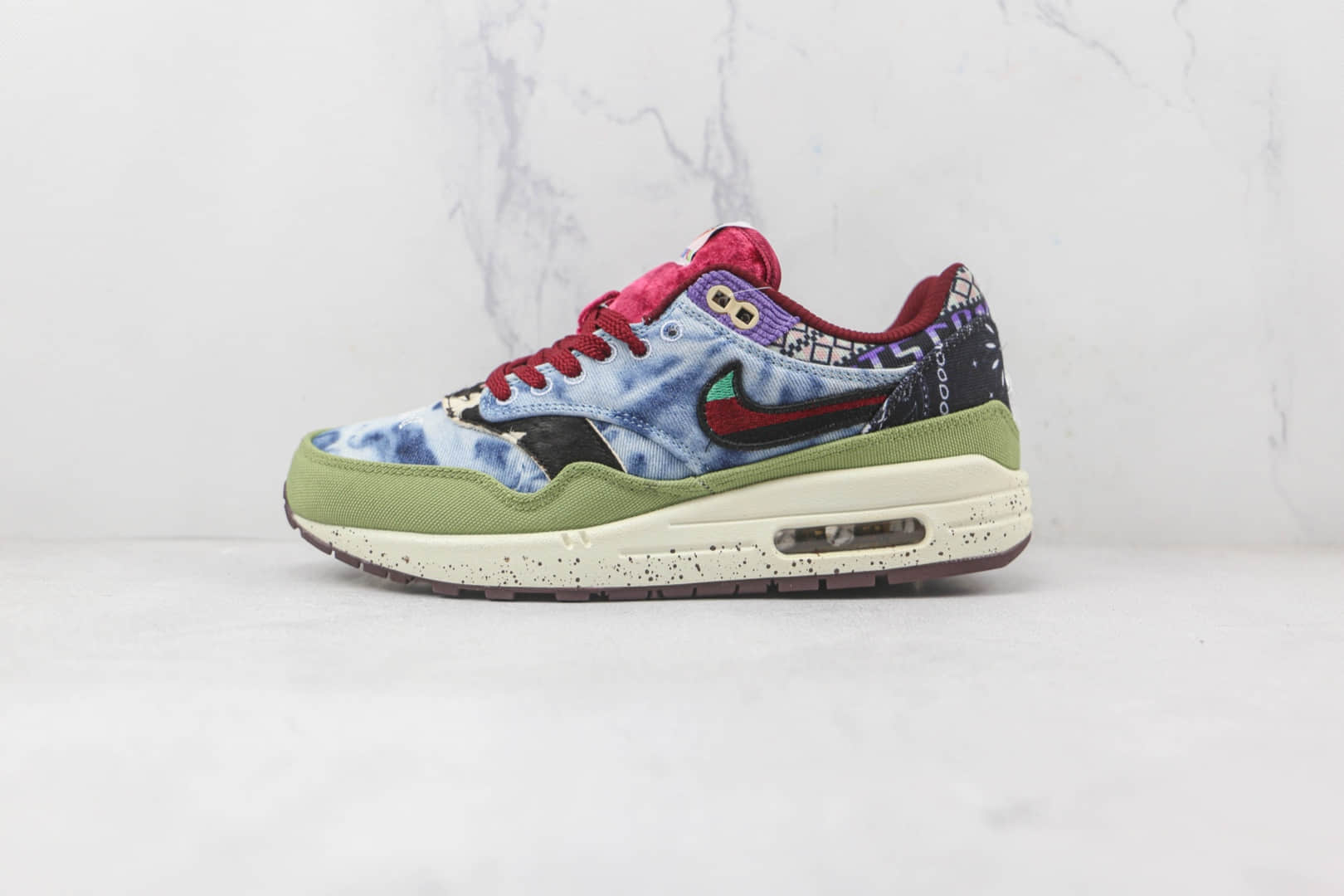 耐克NIKE AIR MAX 1 Concepts纯原版本迷彩腰果花Max1气垫鞋原档案数据开发 货号：DN1803-300