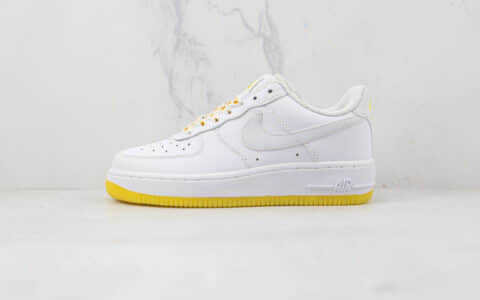 耐克Nike Air Force 1’07 Low纯原版本低帮空军一号小花白黄色板鞋内置气垫 货号：CR6566-099